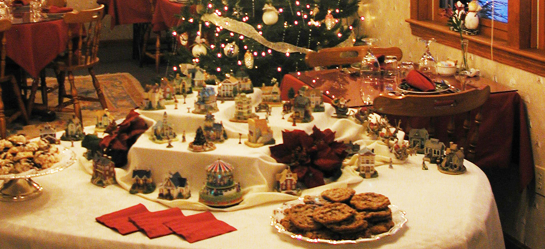 Cookie Tour display with miniature village