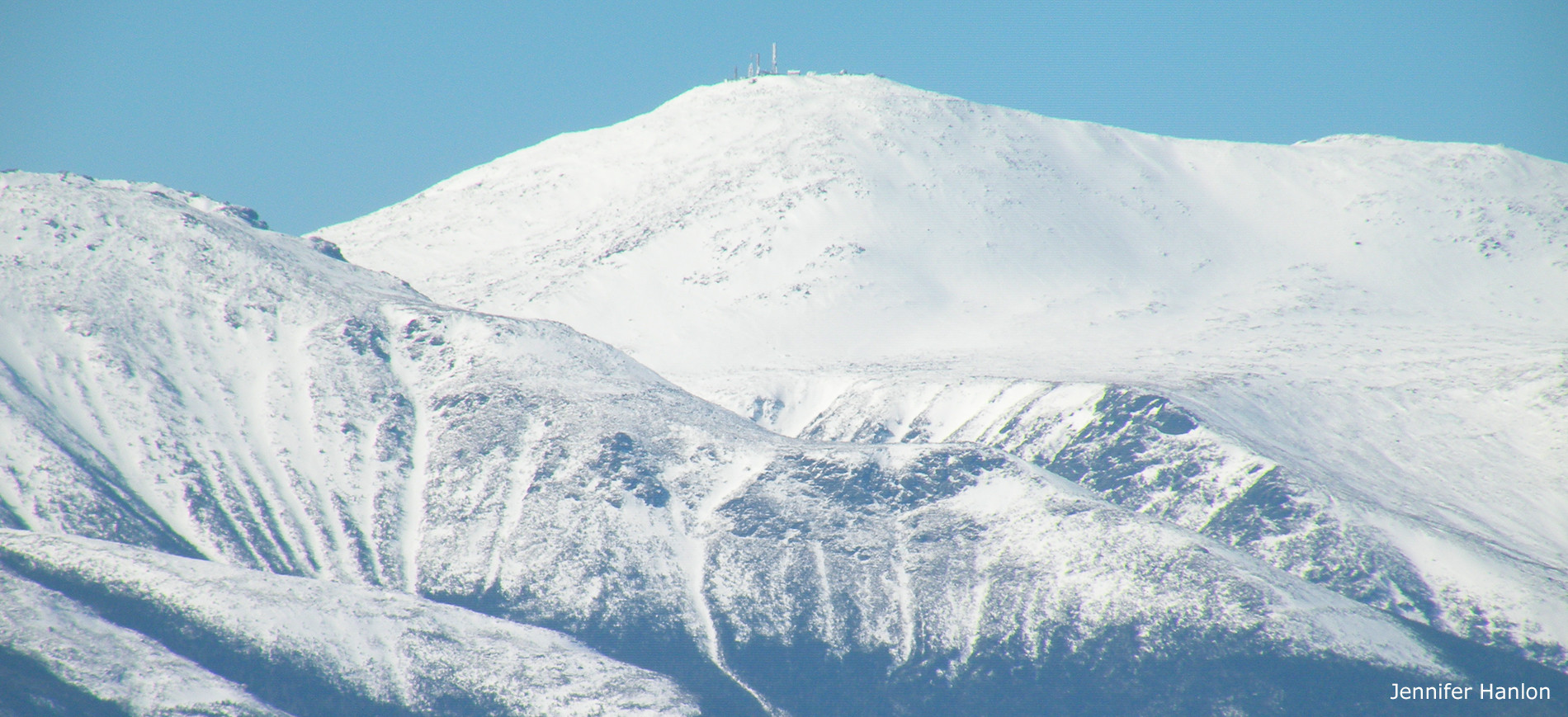 Top of Mount Washington NH in winter