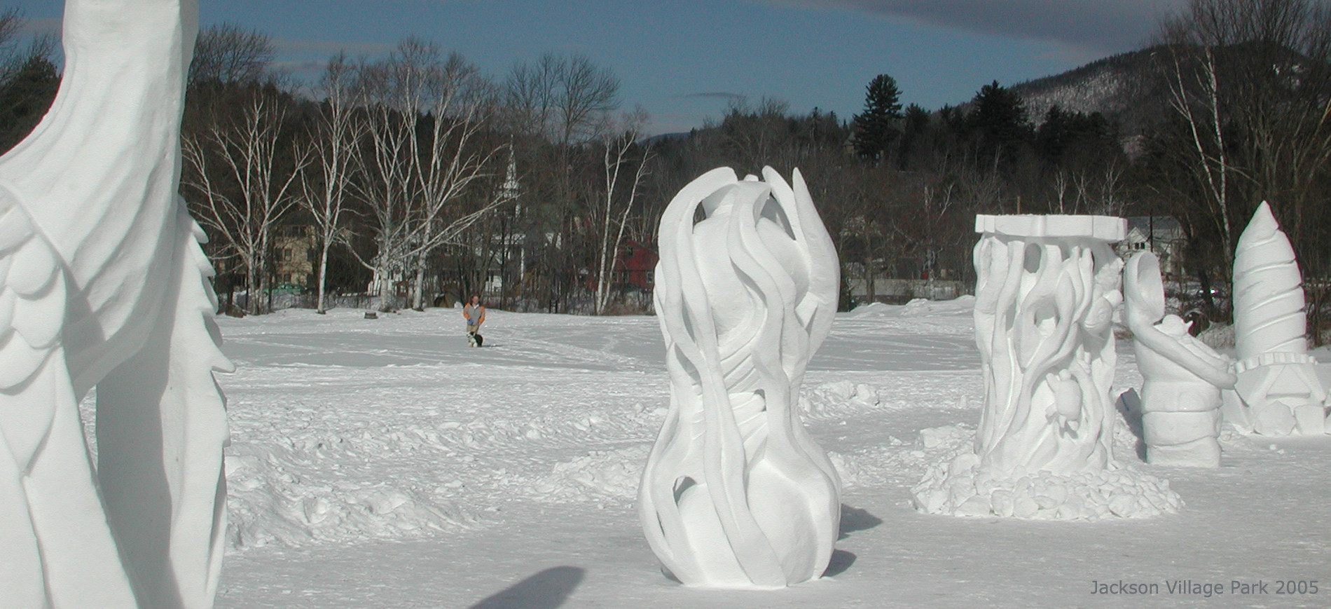 Snow Sculptures in Jackson Village Park 2005