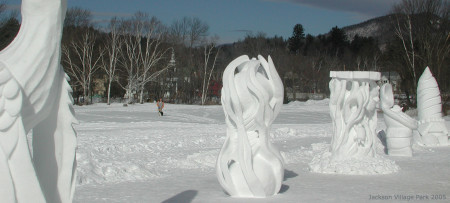 Snow Sculptures in Jackson Village Park 2005