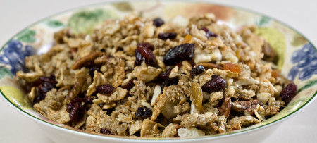 Serving bowl of granola