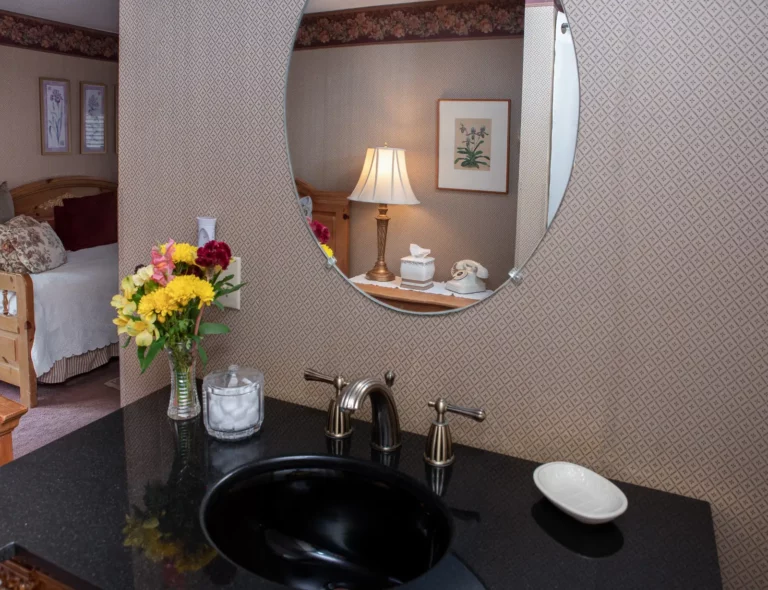 Crystal Cascade-Sink with view of daybed.
