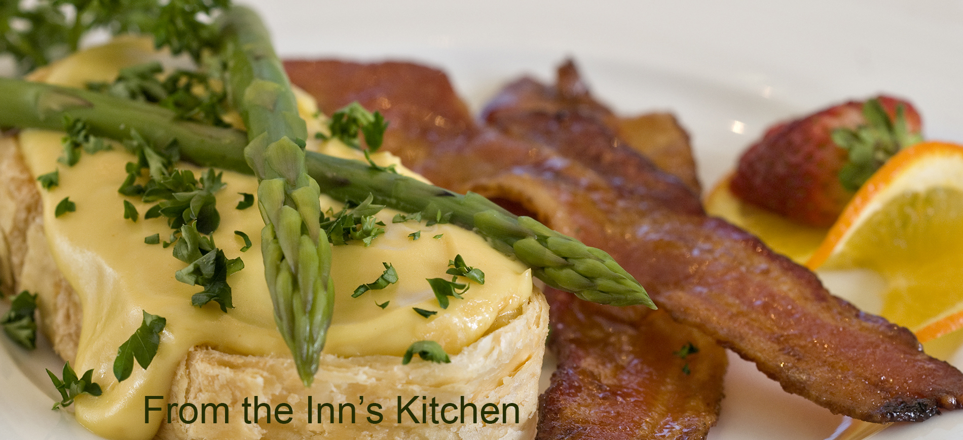 Bowl of granola Text: From the Inn's Kitchen to Yours