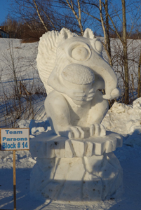 Scat snow scupture Jackson NH