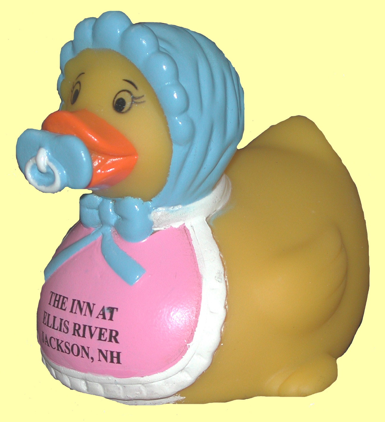 rubber duck with pacifier