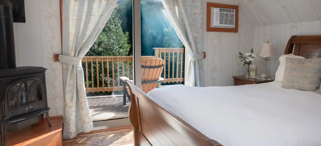 Bedroom with mountain view.