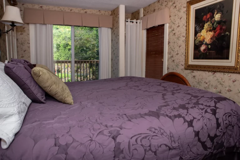 Zealand Falls-King bed-view of slider