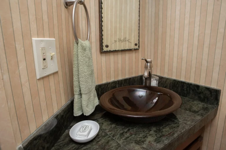 Zealand Falls-Master Bath sink and mirror.